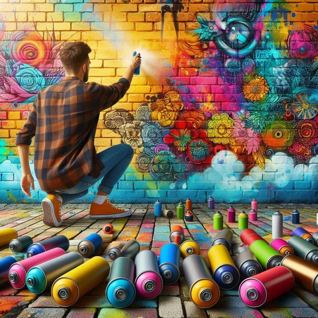 Spray Painting Graffiti Art And Wall Art